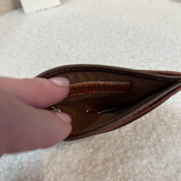 HOBO - MAX Credit Card Case Brandy Crocodile Embossed 100 % Genuine‎ Leath… - Picture 4 of 5